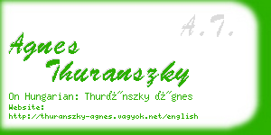 agnes thuranszky business card